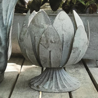 Design Shop Laurel Leaf Decorative Cachepot / Bowl w/Antique Stone Finish - Metal