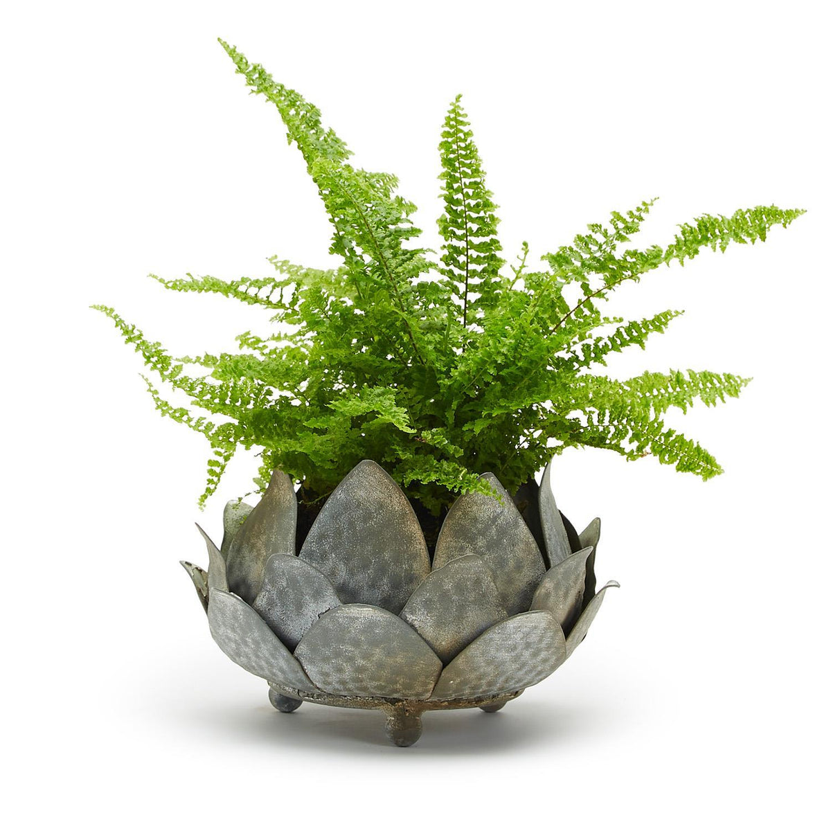 Design Shop Artichoke Decorative Cachepot / Bowl w/Antique Stone Finish - Metal