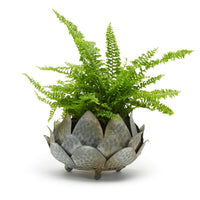 Design Shop Artichoke Decorative Cachepot / Bowl w/Antique Stone Finish - Metal