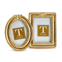 Design Shop Golden Bee Gold Leaf Finish Photo Frame - Resin/Glass, Set of 4.