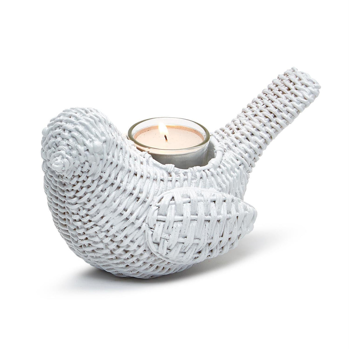 Design Shop Basket Weave Pattern Bird Cachepot
