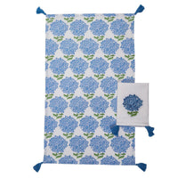 Design Shop Hydrangea Dish Towels with Decorative Tassels - Cotton, Set of 2.