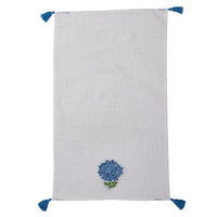 Design Shop Hydrangea Dish Towels with Decorative Tassels - Cotton, Set of 2.
