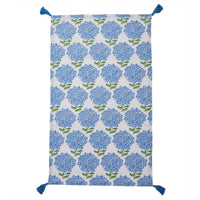 Design Shop Hydrangea Dish Towels with Decorative Tassels - Cotton, Set of 2.