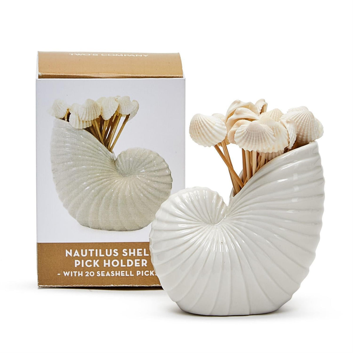 Design Shop Nautilus Shell With 20 Seashell Picks