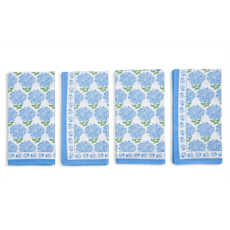 Design Shop Hydrangea Napkins - Cotton, Set of 4.