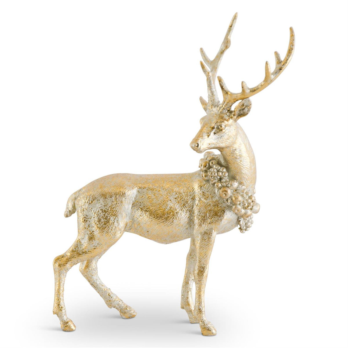 Design Shop Set of 4 Antique Gold Resin Deer