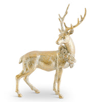 Design Shop Set of 4 Antique Gold Resin Deer