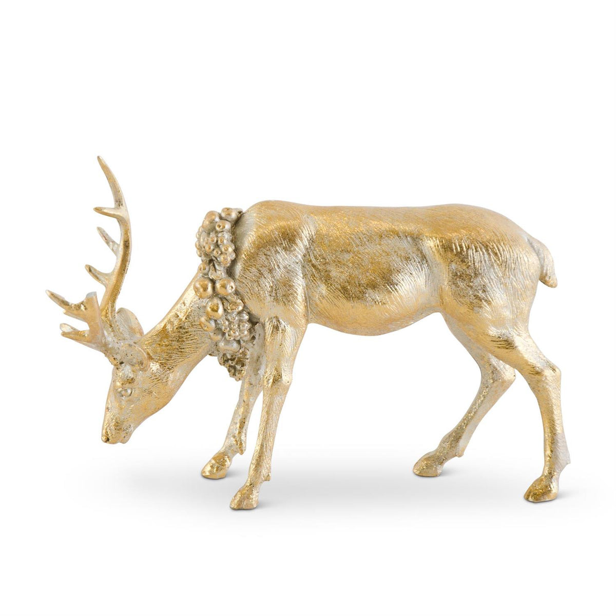 Design Shop Set of 4 Antique Gold Resin Deer