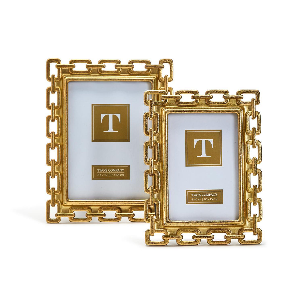 Design Shop Gold Chain S/2 Photo Frame