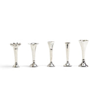 Design Shop Bagatelles Single Stem Vase - Silver-Plated Brass, Set of 5.