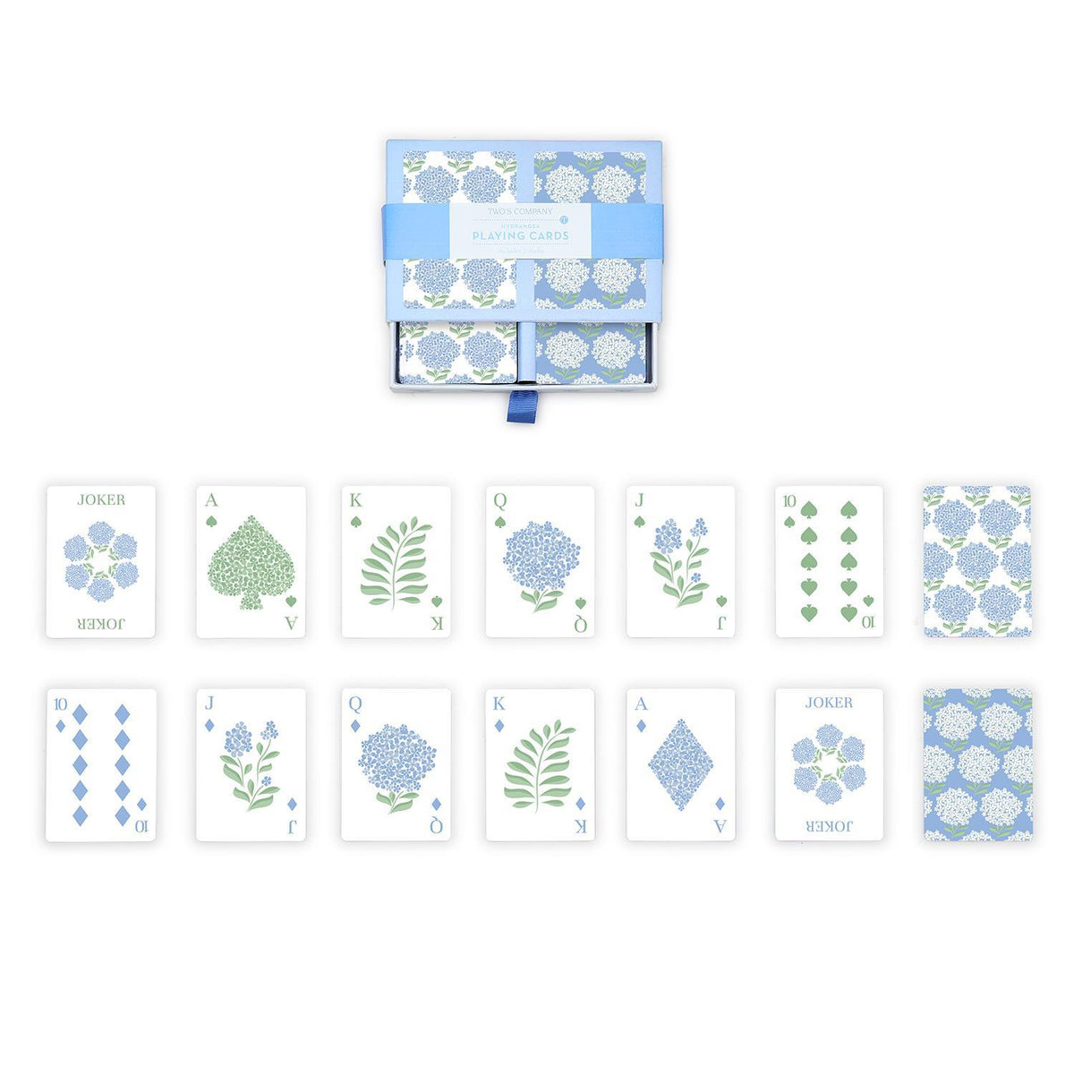 Design Shop Hydrangea Double Deck Textured Playing Cards in Gift Box - Paper