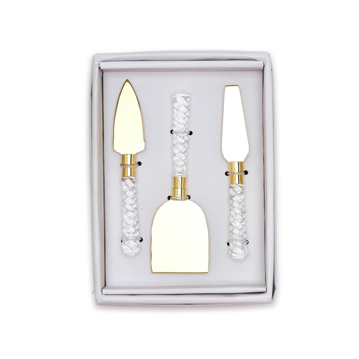Design Shop Crystal Clear S/3 Cheese Knives in Gift Box