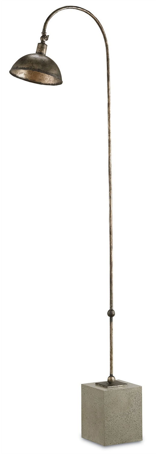 Currey and Company One Light Floor Lamp from the Finstock collection in Pyrite Bronze/Polished Concrete finish