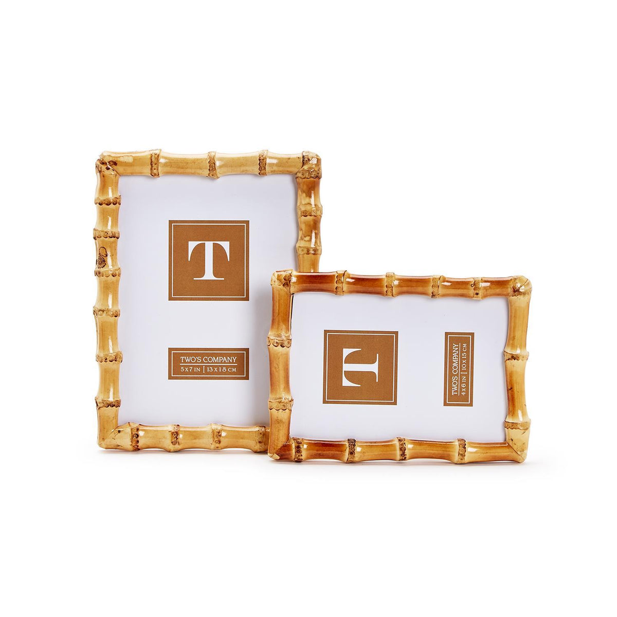 Design Shop Blonde Natural Bamboo Finish Photo Frame - Bamboo/Glass/MDF, Set of 2.