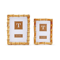Design Shop Blonde Natural Bamboo Finish Photo Frame - Bamboo/Glass/MDF, Set of 2.