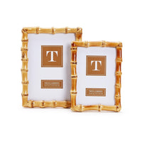 Design Shop Blonde Natural Bamboo Finish Photo Frame - Bamboo/Glass/MDF, Set of 2.