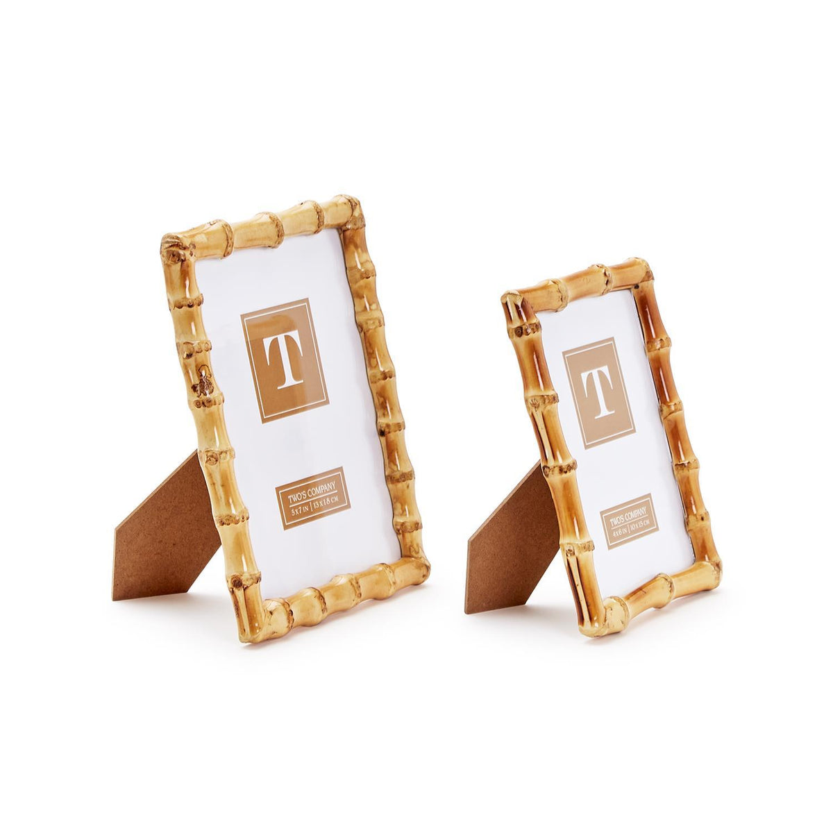 Design Shop Blonde Natural Bamboo Finish Photo Frame - Bamboo/Glass/MDF, Set of 2.