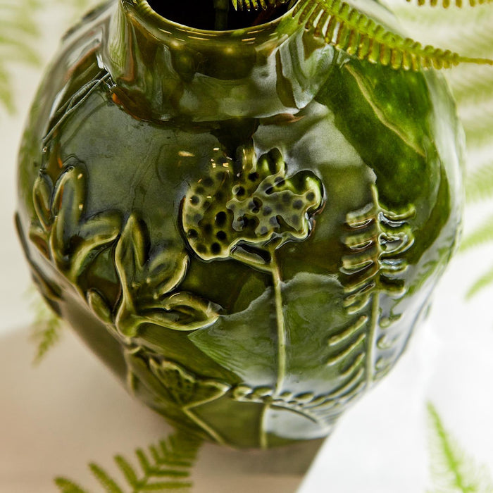 Design Shop Floral Scape Relief Pattern Vase - Ceramic, Set of 3.