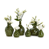 Design Shop Floral Scape Relief Pattern Vase - Ceramic, Set of 3.