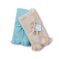 Design Shop Sea Shell Napkin with Tuft Embroidery - Cotton, Set of 4.