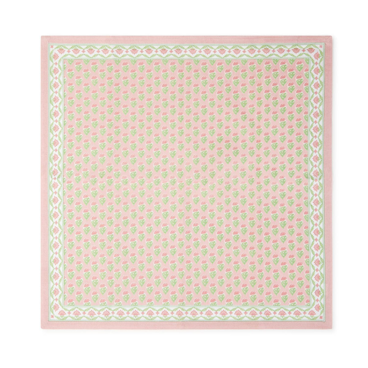 Design Shop Floral Block Print Cloth Napkins - Cotton, Set of 4.