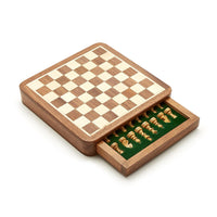 Design Shop Magnetic Chess Set in Hand-Crafted Wooden Box - Acacia Wood/Maple Wood/Polyester