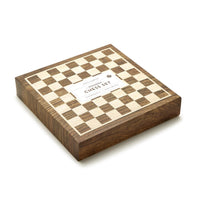 Design Shop Magnetic Chess Set in Hand-Crafted Wooden Box - Acacia Wood/Maple Wood/Polyester