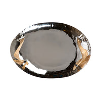 Abigails Chalet Nickel Tray with Horn Handles