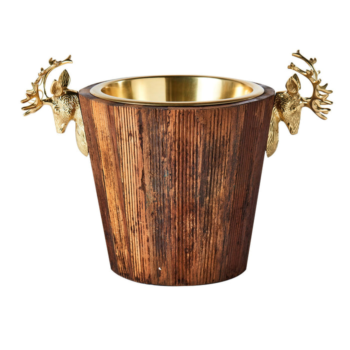 Abigails Wine Cooler w/ Brass Stags Head