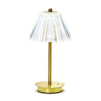 Design Shop Gold LED Cordless Table Lamp with Acrylic Shade 11.5"