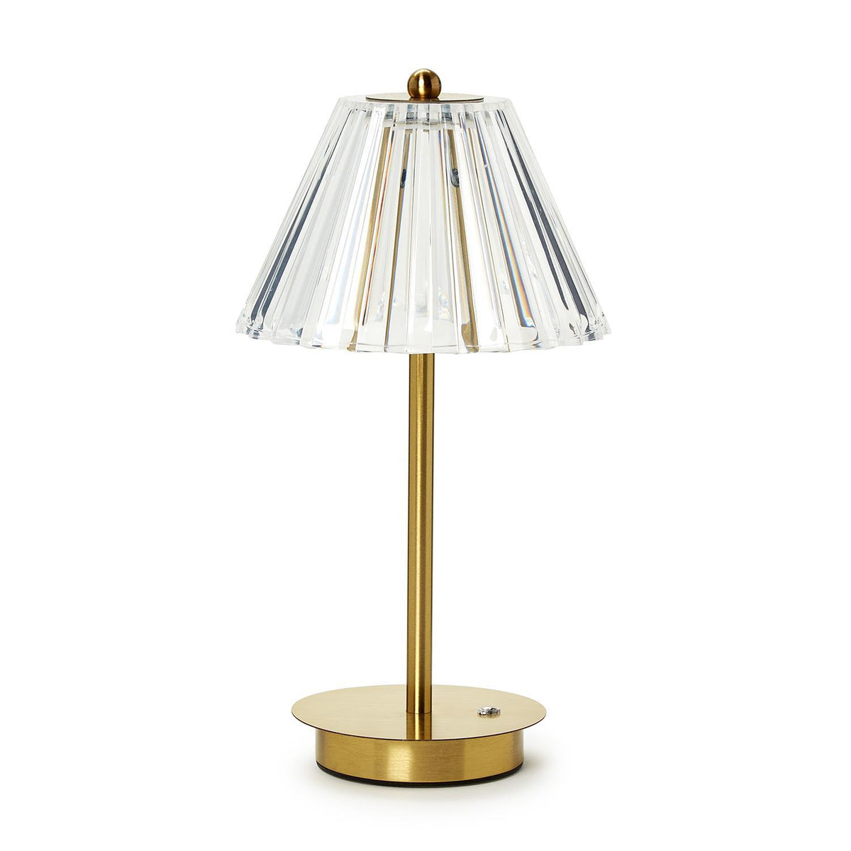 Design Shop Gold LED Cordless Table Lamp with Acrylic Shade 11.5"
