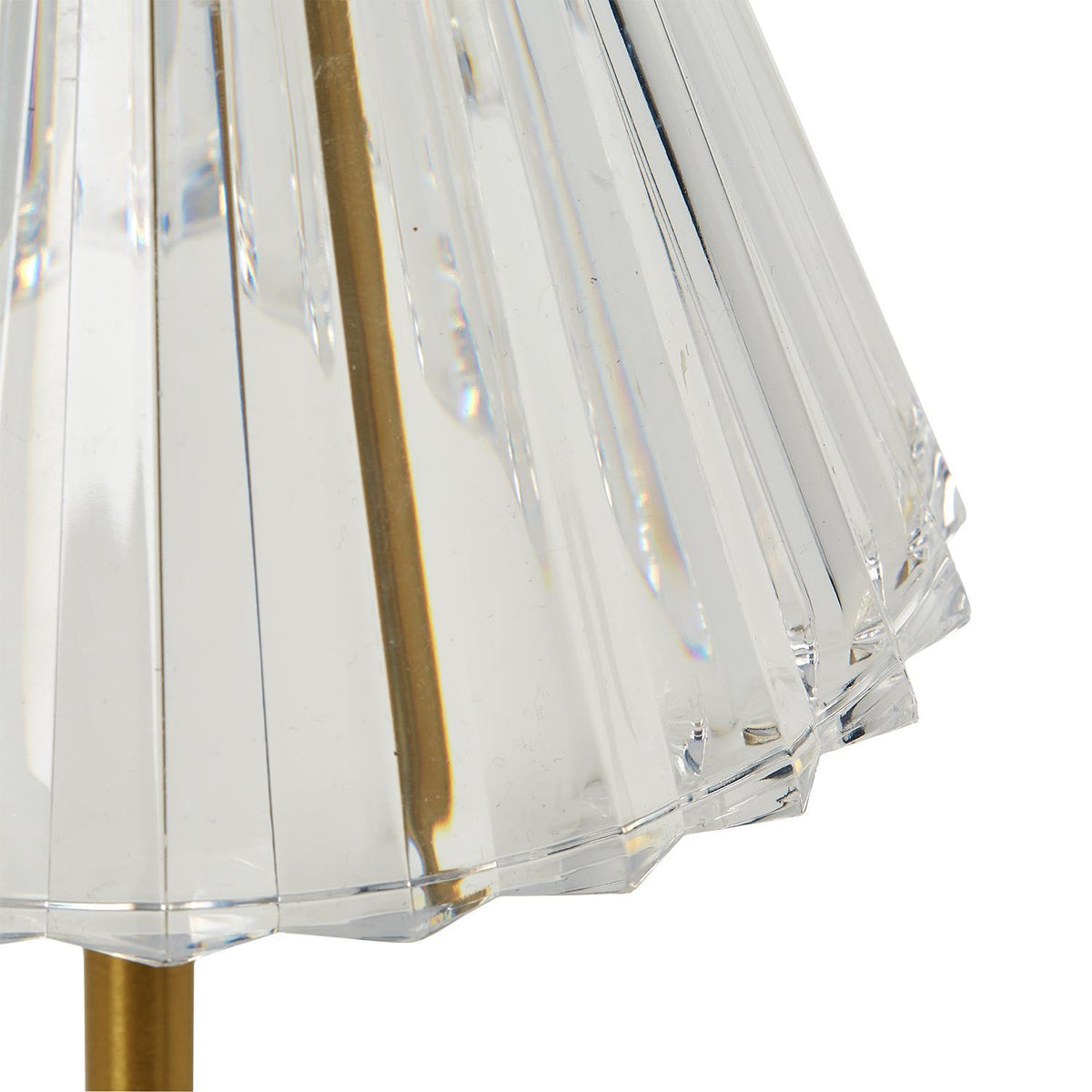 Design Shop Gold LED Cordless Table Lamp with Acrylic Shade 11.5"