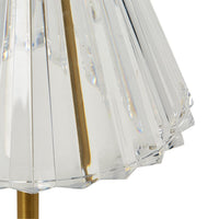 Design Shop Gold LED Cordless Table Lamp with Acrylic Shade 11.5"