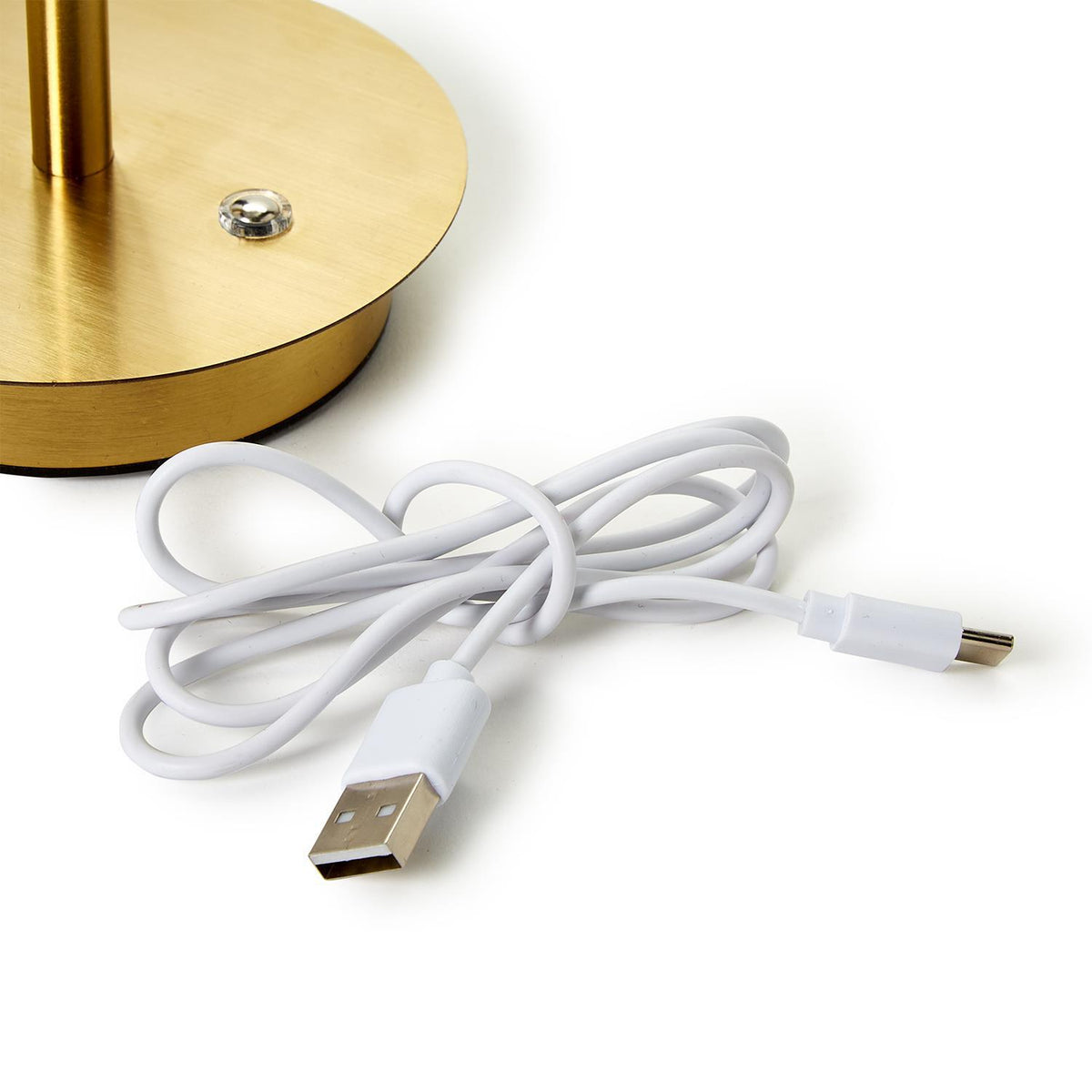 Design Shop Gold LED Cordless Table Lamp with Acrylic Shade 11.5"