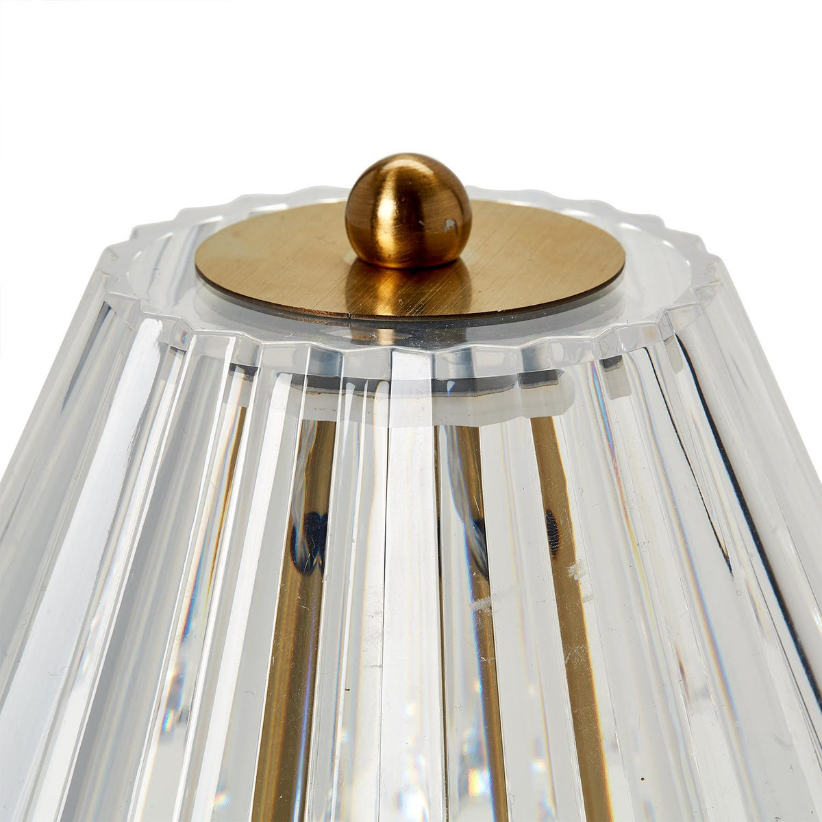 Design Shop Gold LED Cordless Table Lamp with Acrylic Shade 11.5"