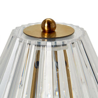 Design Shop Gold LED Cordless Table Lamp with Acrylic Shade 11.5"