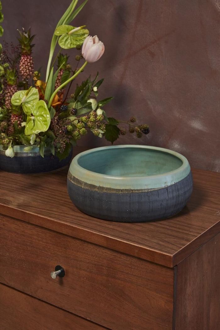 Design Shop Green Lucena Bowl, 9.75" X 3.5".