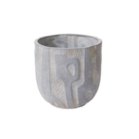 Design Shop Grey Accra Pot, 12" X 11.75".