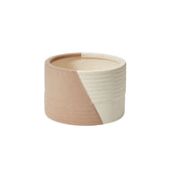 Design Shop Tan Rift Pot, 9.75" X 6.5".