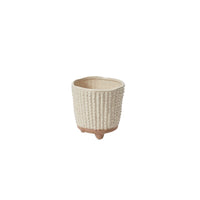 Design Shop Tan Elias Collection Footed Pot, 5.5" X 5.5".