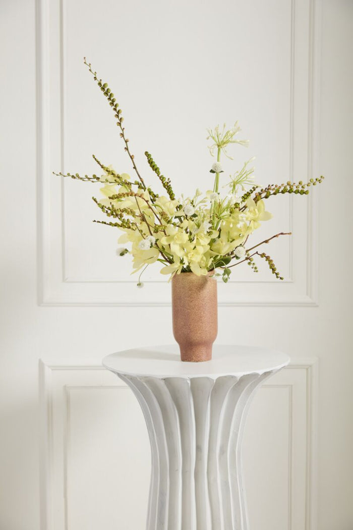 Design Shop Terracotta Cyrus Collection Vase, 4" X 8", Set of 2.