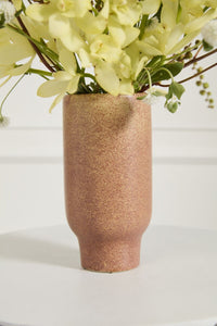 Design Shop Terracotta Cyrus Collection Vase, 4" X 8", Set of 2.