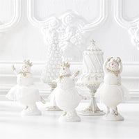 Design Shop Assorted Glittered Snow Lady Ballerinas w/Tulle Tutus. Set of 3.