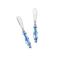 Design Shop Fish Handle Spreaders on Gift Card - Stainless Steel/Aluminum, Set of 2.