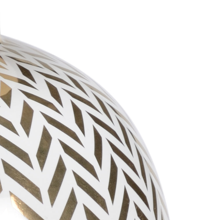 Chelsea House Herringbone Coverd Urn - Gold
