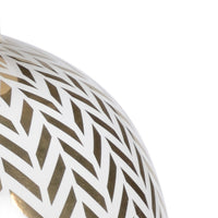 Chelsea House Herringbone Coverd Urn - Gold