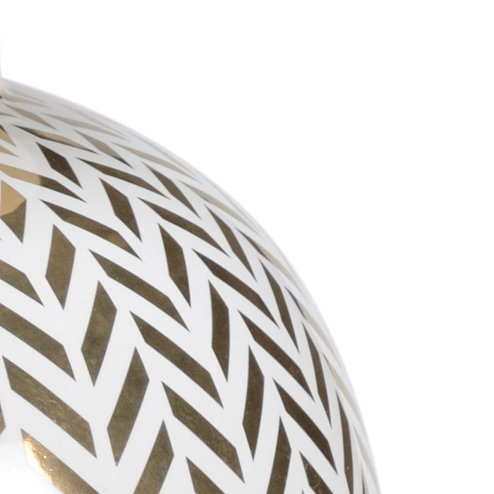 Chelsea House Herringbone Coverd Urn - Gold