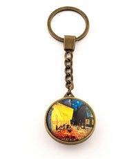 Design Shop Cafe Terrace At Night Key Ring