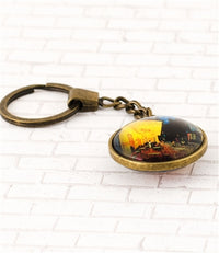 Design Shop Cafe Terrace At Night Key Ring